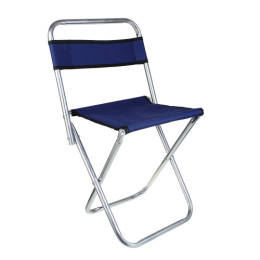 Стул походный складной со спинкой 27х30х57см, нагрузка до 60кг, синий Руссо туристо 121-099