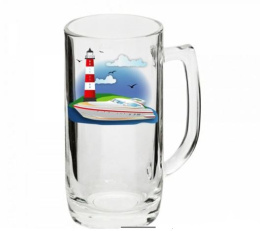 Кружки для пива стеклянные набор 2шт. 330мл Transport, в ассортименте, в п/у Gid Glass D1485/02