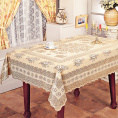 Скатерть виниловая прямоугольная 150х230см, бежевый Embossed С605