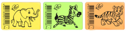 Ластик Луч Zoo Z2 флуоресцентный, в ассортименте 35х25х8мм 31С 1968-08