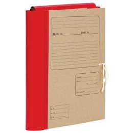 Папка для бумаг арх. 80мм, крафт, корешок бумвинил, 4 завязки 123203