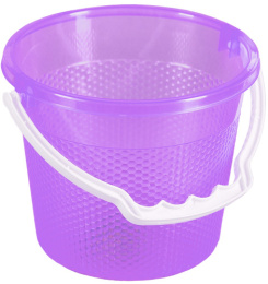 Ведро пластиковое  2,5л без крышки Медовое прозрачное цветное в ассортименте Ар-Пласт 02018