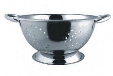 Дуршлаг из нержавеющей стали на ножке с ручками d-20см Gaurav udyog HE4402-20