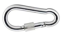 Карабин с фиксатором, оцинк.  9/90  DIN 5299D 57934-9