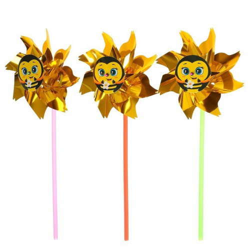 Вертушка Пчелка 15,5х36см, фольга Funny toys 2745924