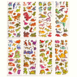 Наклейки Дино 8 видов 7х17см Р307-29 ТКН733