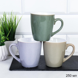 Кружка керамическая 250мл Классика Пастель, в ассортименте AA-048-1/743438