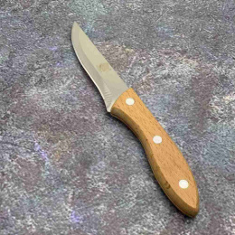 Нож стальной 100мм деревянная ручка, универсальный Радужный Дом РД78549