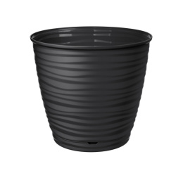 Горшок для цветов пластиковый Saffron с поддоном 1,5л d-14,6см черный Homver 221610130/02