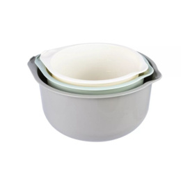 Миски пластиковые для кухни со сливом набор 3шт. 2л, 2,75л, 3,75л Полимербыт С380