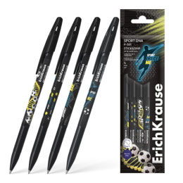 Ручка шариковая ErichKrause R-301 Stick Grip Sport DNA, синий 0,7мм 61007