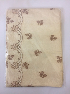 Скатерть виниловая прямоугольная 150х230см, бежевый Embossed С367