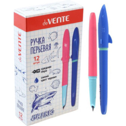 Ручка перьевая Devente Shark, перо закрытое среднее, в комплекте с 1-м баллончиком 0,8мл 5100002