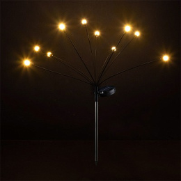 Фонарь садовый на длинной металл. ножке 70см Мотылек на солнечной батарее Park 107151