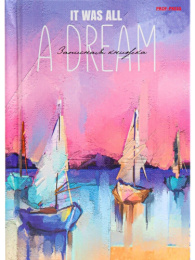 Книжка записная А6  80 листов Лодочки на закате-1, книжный переплет 80-6465