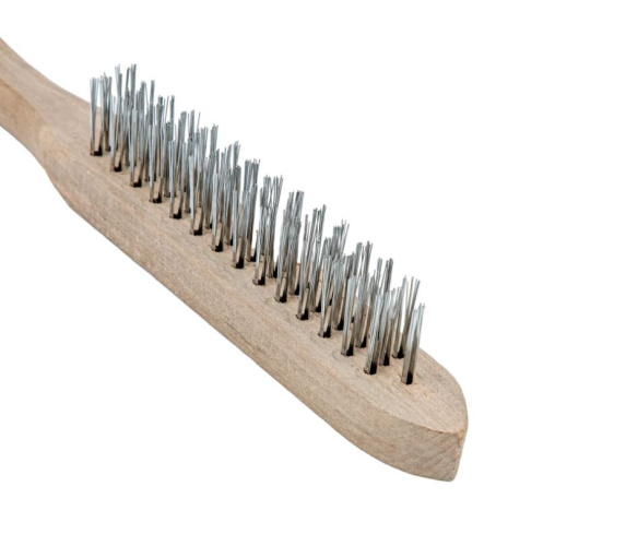 Щетка 3-х рядная металлическая, деревянная ручка Sparta 748205