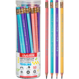 Карандаш чернографитный Devente HB Triolino, пластиковый, трехгранный, пастель ассорти 5031426