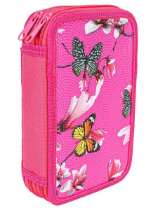 Пенал двухкамерный Малиновые бабочки ПН-5189