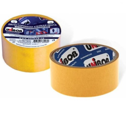 Скотч (клейкая лента) двусторонний полипропиленовый 38мм х 10м Unibob 01466