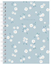 Книжка записная А6  80 листов Цветочные мотивы 1, гребень 80-9510