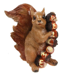 Фигурка садовая гипсовая Белка с орехами 25х25см ГусьДекорЛюкс 4С06