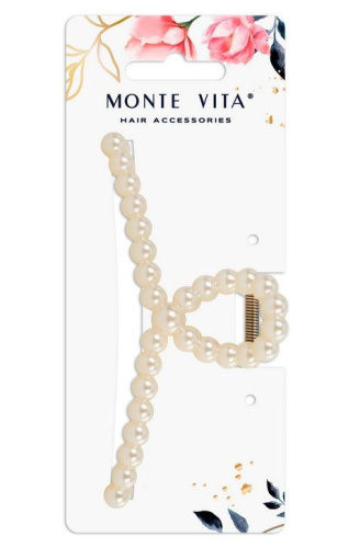 Краб для волос Monte Vita жемчужный, 13см 457020