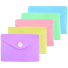 Папка с кнопкой А7 0.18 Devente Pastel ассорти 3071346