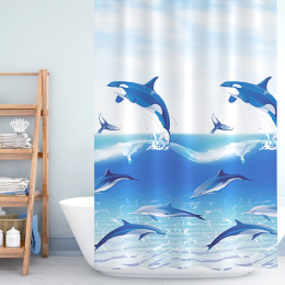 Штора для ванной полиэстер 180х200см Jackline BS-9515