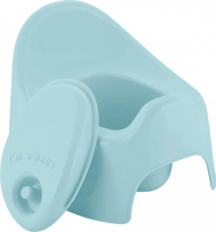 Горшок детский пластиковый с крышкой Follow Me, голубое облачко Plast Team LA270111020