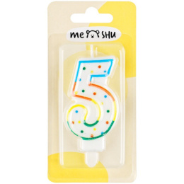 Свеча-цифра 5 Meshu MS_32385