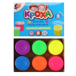 Краски пальчиковые  6 цветов 40мл Луч, флуоресцентные 24С 1498-08