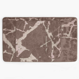 Комплект ковриков напольных для ванной и туалета на латекс. основе Classic Color 2пр. 50х 80см/40х50см толщина 11мм, коричневый Aqua-Prime 2014