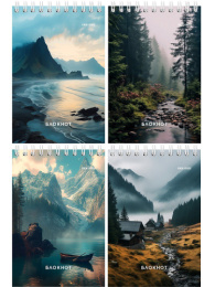 Блокнот А6  40 листов Виды природы 8, гребень Б40-7022