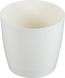Кашпо пластиковое Крокус с поддоном 1,8л d-15см h-14,5см слоновая кость Ар-Пласт 07059