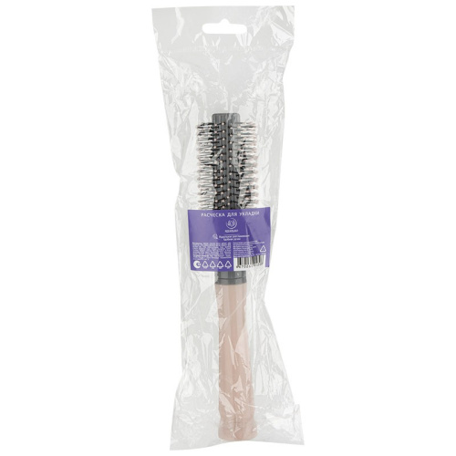 Расческа-брашинг пластиковая 22см, розовый Идеальная 110900