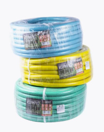 Шланг поливочный ПВХ армированный Изумруд 1/2" (12,5мм) 25м, 85 грамм, 3-х слойный, непрозрачный ForPlast