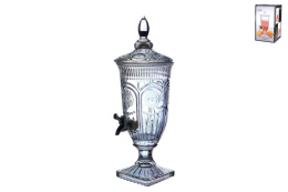 Диспенсер для напитков (лимонадница) стеклянный 2,0 л Rainbow, в п/у Коралл 8453