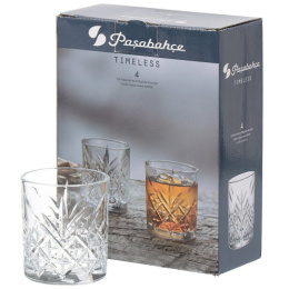 Набор стаканов стеклянных Timeless 4шт. 205мл h-83мм низкие, в п/у Pasabahce Бор 52810