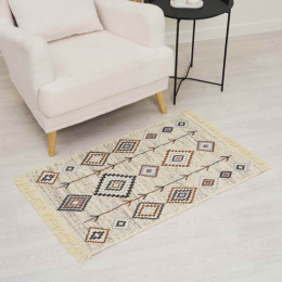 Коврик напольный хлопковый Kilim Gold 60х 90см, кремовый-серый L'Cadesi REX-58139