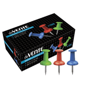 Кнопки силовые гвоздики 100шт. Devente, цветные 4132309