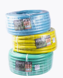 Шланг поливочный ПВХ армированный Изумруд 3/4" (19мм) 25м, 140 грамм, 3-х слойный, непрозрачный ForPlast