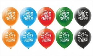 Шар шелк 30см Пиратский корабль Ч10276