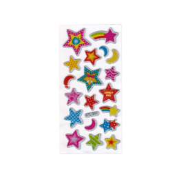 Наклейки объемные  6,5х13,5см Звезды Р22072-20 BLT-831
