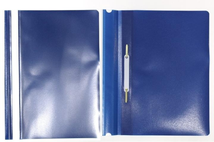 Скоросшиватель пластиковый синий ПС-200 СИНИЙ