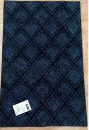 Коврик придверный влаговпитывающий на резин. основе жаккард ромб 60х 90см серый ComeForte