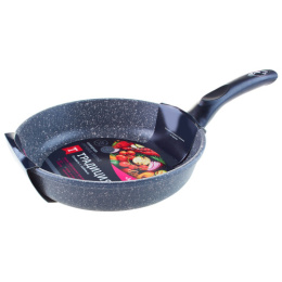 Сковорода алюминиевая литая с антиприг. мраморным покрытием Мрамор d-26см без крышки с пластик. ручкой Традиция ТМ2261