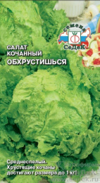 Салат кочанный Обхрустишься айсберг 0,5г цветной пакет Седек
