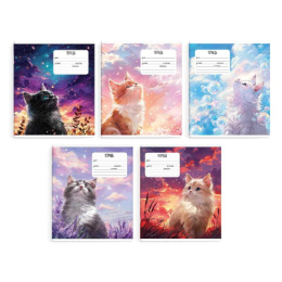 Тетрадь  24 листа клетка Мечты кота 68536