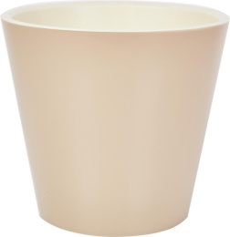 Горшок для цветов пластиковый London со вставкой  3,3л d-19см молочный шоколад InGreen ING6251МШОК