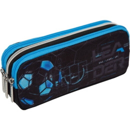 Пенал Devente прямоугольный Leader, 3 отделения, на молнии 7020325